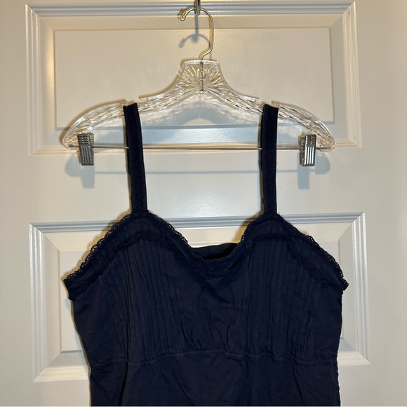 Jessica London Navy Blue Pleated Front Sleeveless Tank size 22/24 - Picture 4 of 6